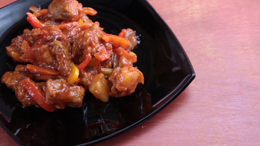 готовое мясо в кисло-сладком соусе